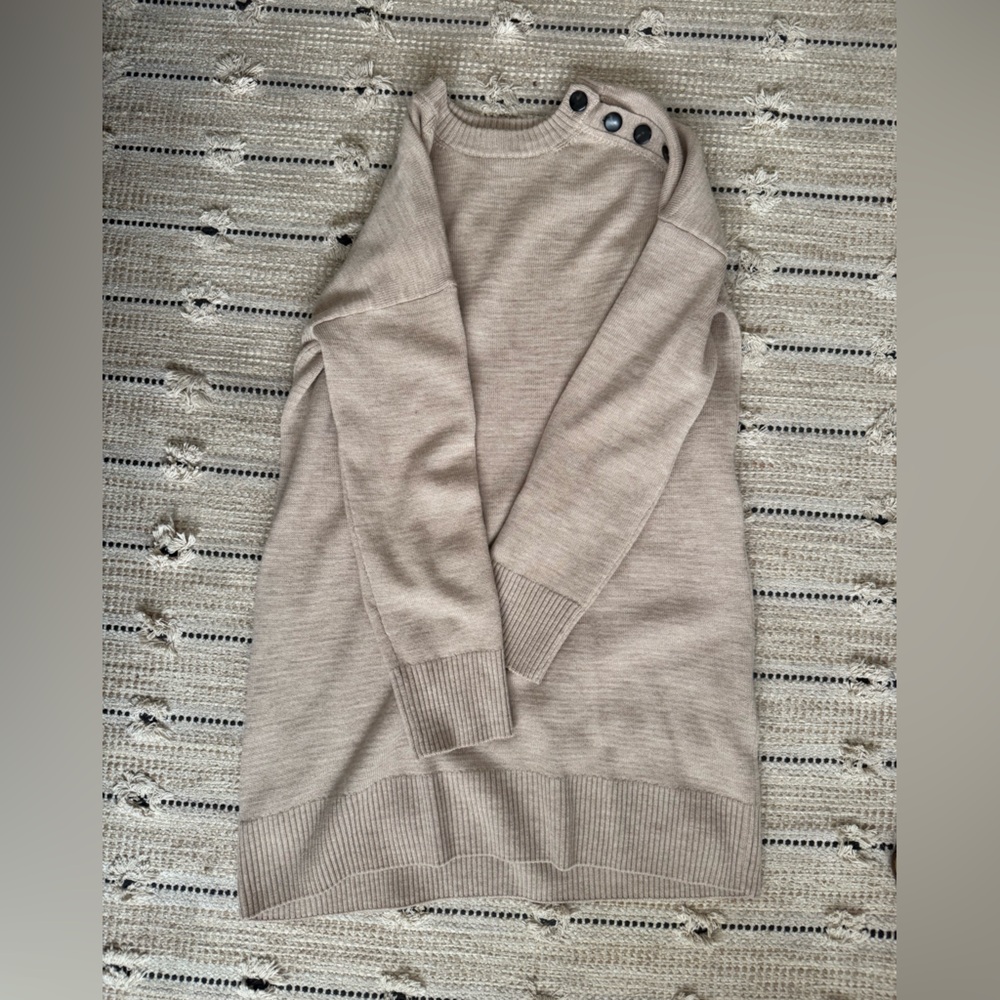 Sezane Mathie dress, beige, large